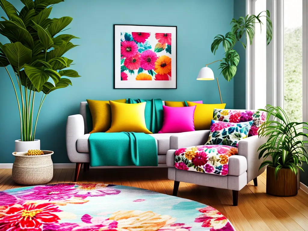 Decoração de casa com tecido chita: cores vibrantes e padrões florais